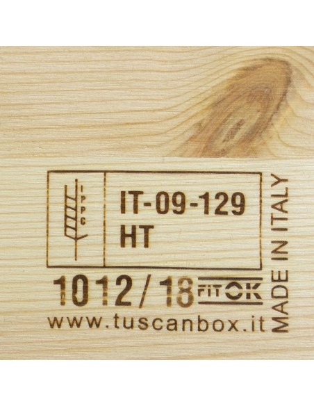 Cassetta in legno per vino personalizzata con targa in metallo - 1 bottiglia - mozart WINE ATTACH