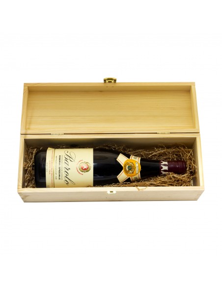 Cassetta in legno per vino personalizzata con targa in metallo - 1 bottiglia - mozart WINE ATTACH