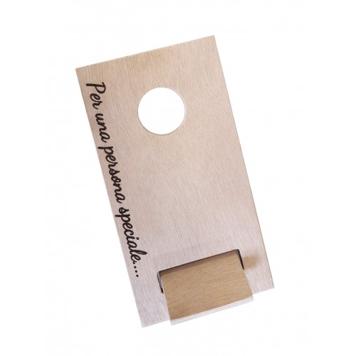Espositore per bottiglia vino pregiato personalizzato in legno WINE ATTACH Grandi Bottiglie