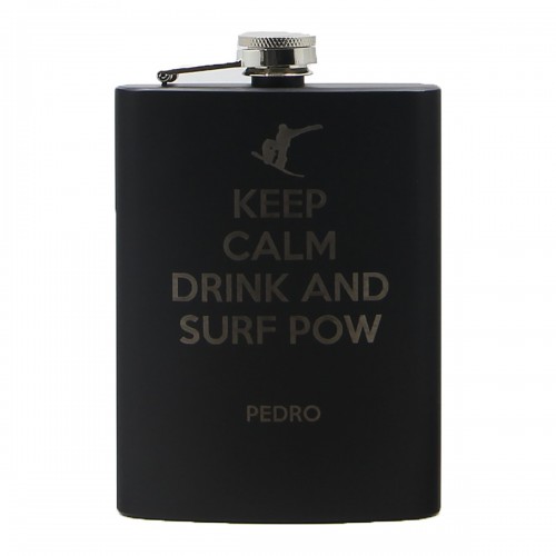 Fiaschetta per liquore personalizzata nera - jack WINE ATTACH Grandi Bottiglie