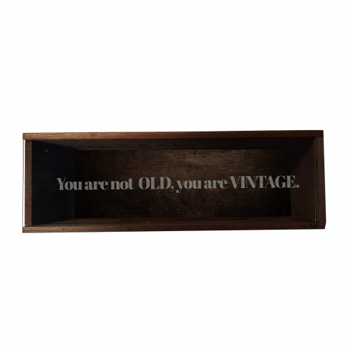 Cassetta in legno personalizzata con coperchio in plexiglass - 1 bottiglia - renoir NV OOHWINE