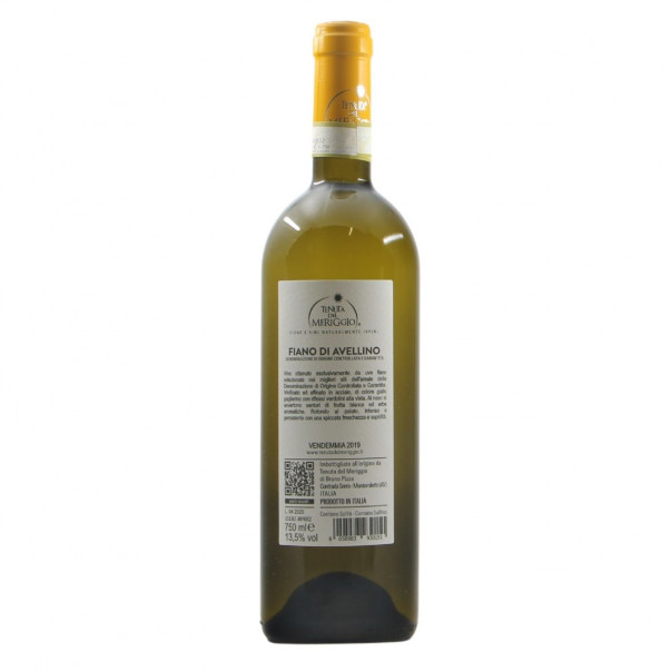 BOTTIGLIA VINO PERSONALIZZATA FIANO DI AVELLINO 2019 TENUTA DEL MERIGGIO