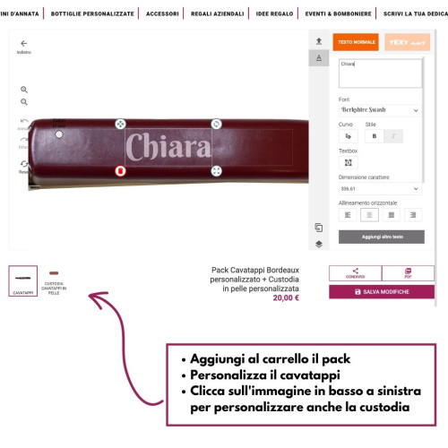Istruzioni personalizzazione