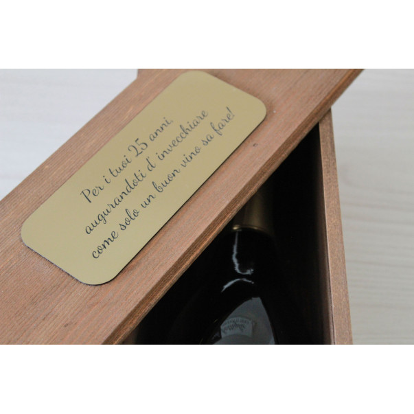 Box Regalo Spumante Con Etichetta Personalizzata + Cassetta in legno personalizzata