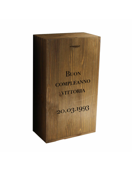 Cassetta vino personalizzata 2 bottiglie