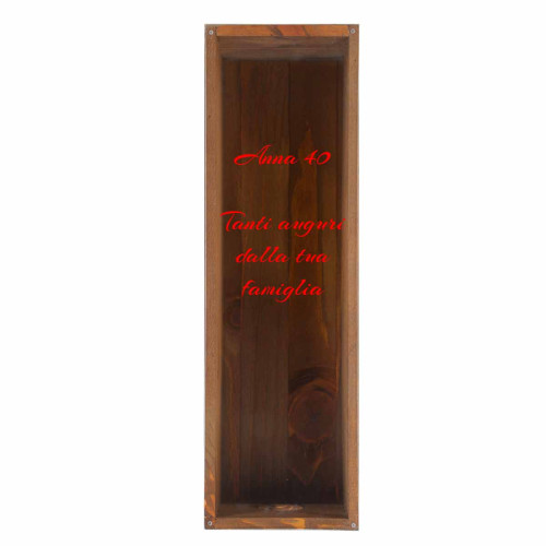 Cassetta in legno personalizzata con coperchio in plexiglass - 1 bottiglia - renoir NV OOHWINE