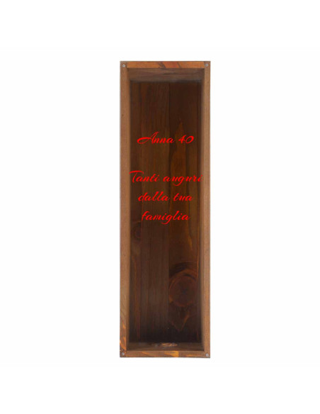 Cassetta in legno personalizzata con coperchio in plexiglass - 1 bottiglia - renoir NV OOHWINE