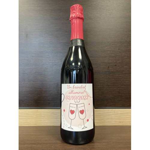BOTTIGLIA VINO PERSONALIZZATA DUDES SPUMANTE BRUT ROSATO ADRIANO MARCO E VITTORIO