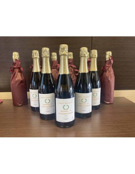 BOTTIGLIA VINO PERSONALIZZATA FRANCIACORTA EXTRA BRUT NV COLA BATTISTA
