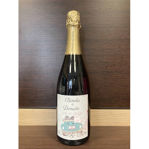 BOTTIGLIA VINO PERSONALIZZATA FRANCIACORTA EXTRA BRUT NV COLA BATTISTA