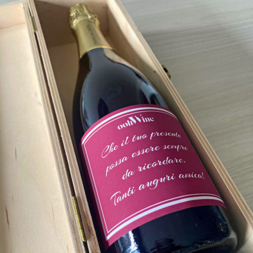BOTTIGLIA VINO PERSONALIZZATA FRANCIACORTA EXTRA BRUT NV COLA BATTISTA