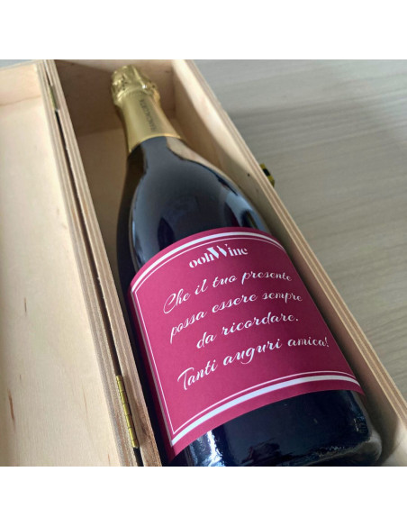 BOTTIGLIA VINO PERSONALIZZATA FRANCIACORTA EXTRA BRUT NV COLA BATTISTA
