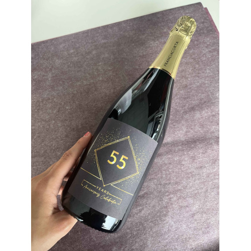 BOTTIGLIA VINO PERSONALIZZATA FRANCIACORTA EXTRA BRUT NV COLA BATTISTA