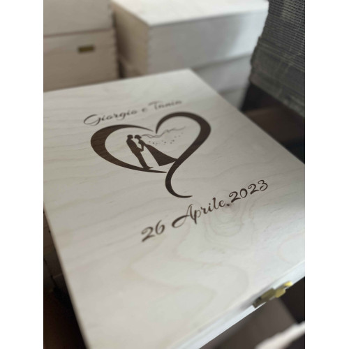 Cassetta in legno per vino personalizzata - Per 2 bottiglie - ilva2
