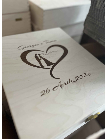 Cassetta in legno per vino personalizzata - Per 2 bottiglie - ilva2