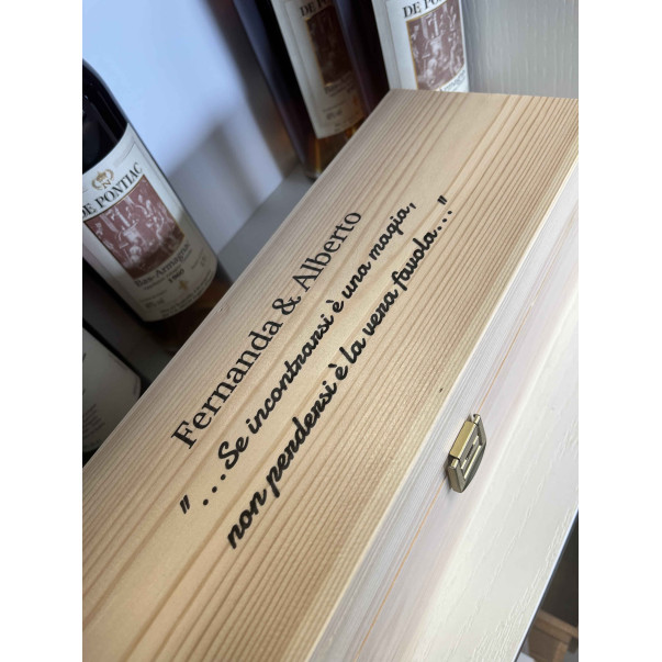 Cassetta in legno per vino personalizzata - 1 bottiglia - ilva NV OOHWINE