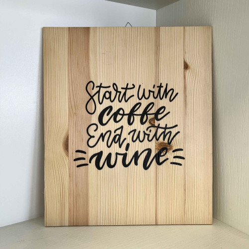 Stampa grande su legno a tema vino