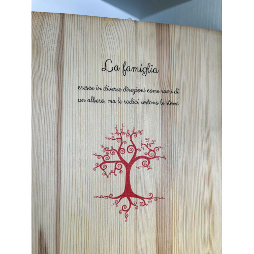 Stampa su legno con frase