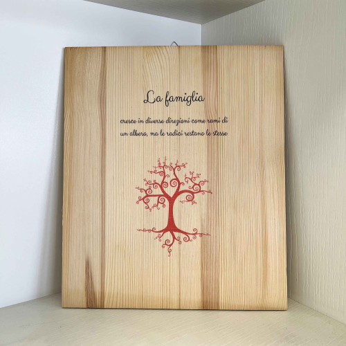 Stampa su legno con frase