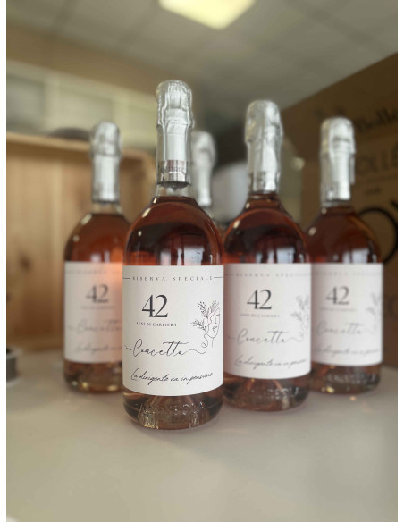 BOTTIGLIA VINO PERSONALIZZATA VINO SPUMANTE ROSE EXTRA DRY BOLLE ANDREOLA