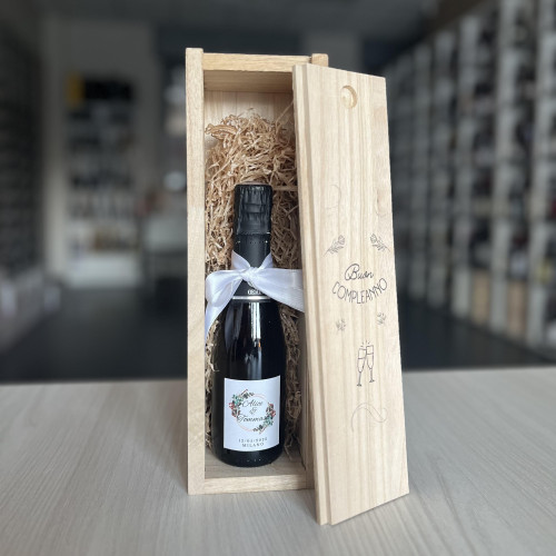 CASSETTINA IN LEGNO PER BOTTIGLIE PICCOLE PERSONALIZZABILE