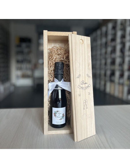CASSETTINA IN LEGNO PER BOTTIGLIE PICCOLE PERSONALIZZABILE