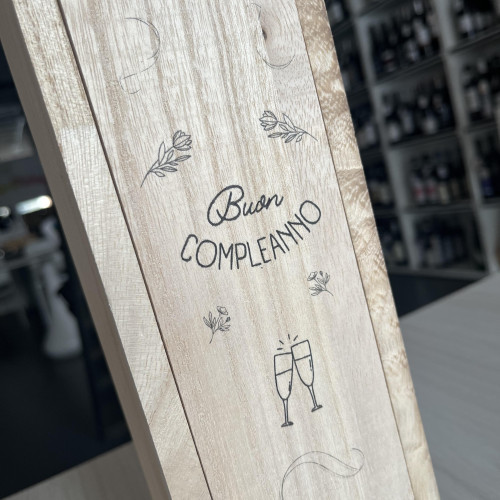 CASSETTINA IN LEGNO PER BOTTIGLIE PICCOLE PERSONALIZZABILE