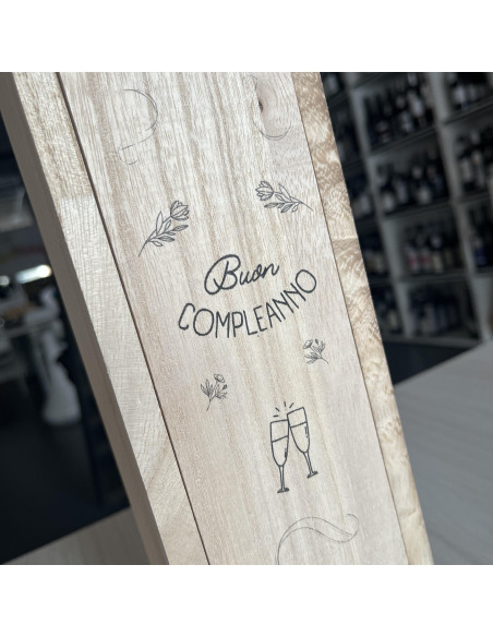 CASSETTINA IN LEGNO PER BOTTIGLIE PICCOLE PERSONALIZZABILE