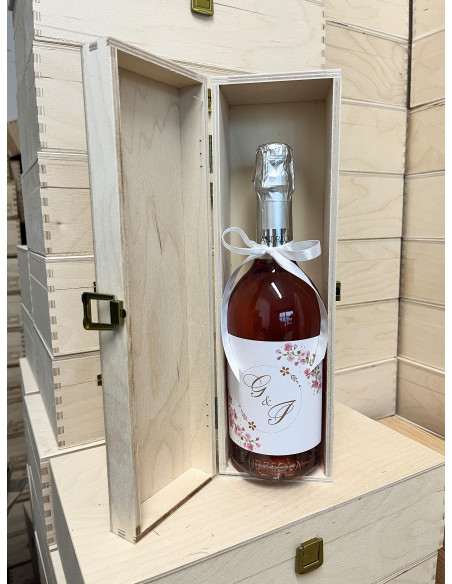 BOTTIGLIA VINO PERSONALIZZATA VINO SPUMANTE ROSE EXTRA DRY BOLLE ANDREOLA