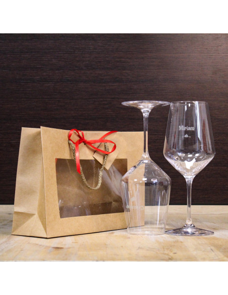 CONFEZIONE REGALO 2 CALICI PERSONALIZZATI