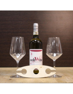 Cofanetto con vino e bicchieri personalizzabili