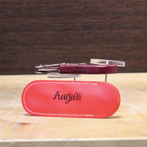 CONFEZIONE REGALO CAVATAPPI BORDEAUX E CUSTODIA PERSONALIZZATI