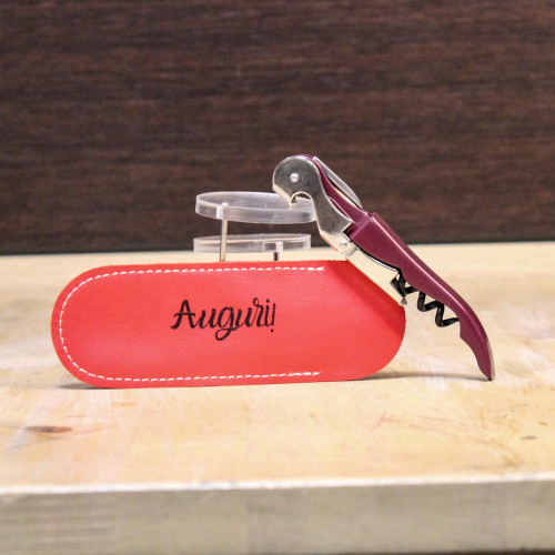 CONFEZIONE REGALO CAVATAPPI BORDEAUX E CUSTODIA PERSONALIZZATI