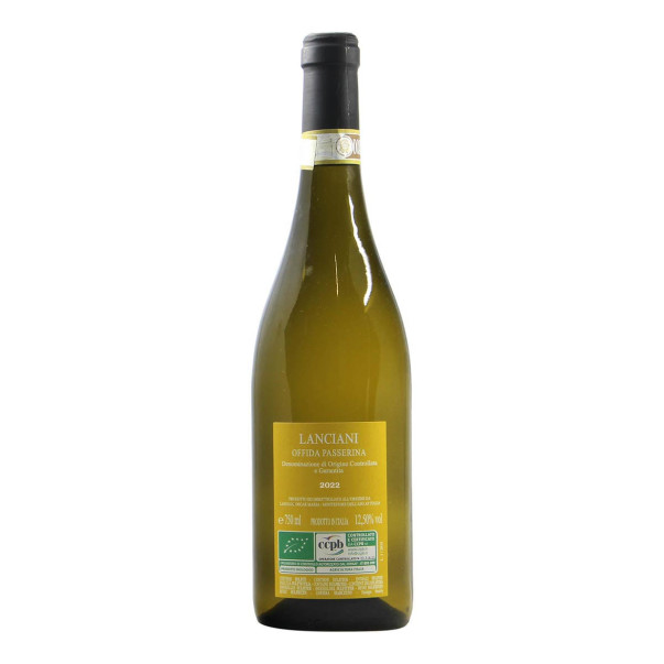BOTTIGLIA VINO PERSONALIZZATA OFFIDA PASSERINA 2022 AZIENDA AGRICOLA LANCIANI