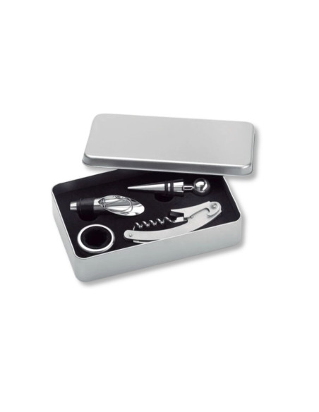 SET 4 PEZZI ACCESSORI VINO PERSONALIZZATO - WINORY