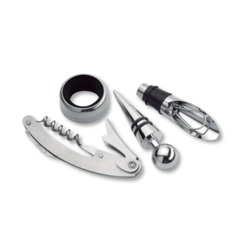 SET 4 PEZZI ACCESSORI VINO PERSONALIZZATO - WINORY