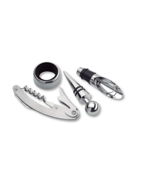 SET 4 PEZZI ACCESSORI VINO PERSONALIZZATO - WINORY