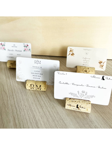 SEGNAPOSTI MATRIMONIO TAPPO SUGHERO PERSONALIZZATI