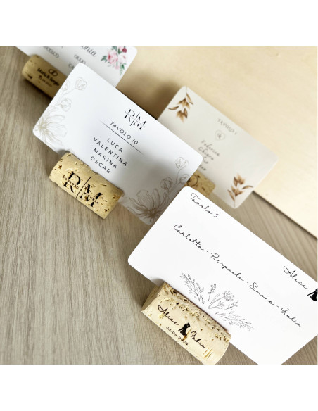SEGNAPOSTI MATRIMONIO TAPPO SUGHERO PERSONALIZZATI