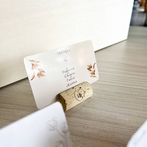 SEGNAPOSTI MATRIMONIO TAPPO SUGHERO PERSONALIZZATI