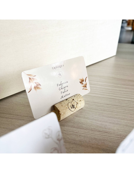 SEGNAPOSTI MATRIMONIO TAPPO SUGHERO PERSONALIZZATI