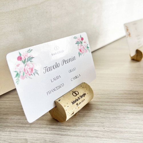 SEGNAPOSTI MATRIMONIO TAPPO SUGHERO PERSONALIZZATI