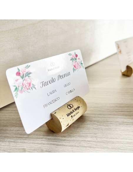 SEGNAPOSTI MATRIMONIO TAPPO SUGHERO PERSONALIZZATI