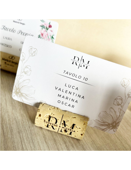 SEGNAPOSTI MATRIMONIO TAPPO SUGHERO PERSONALIZZATI