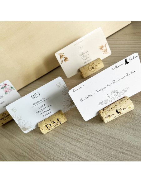 SEGNAPOSTI MATRIMONIO TAPPO SUGHERO PERSONALIZZATI