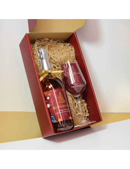 SCATOLA REGALO BOLLICINA PERSONALIZZATA E CALICE