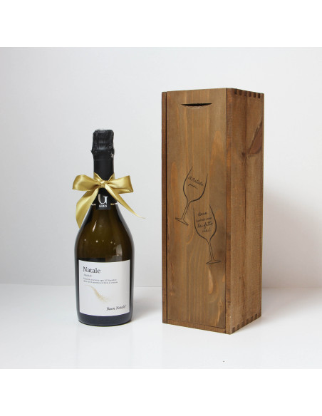 BOLLICINA PERSONALIZZATA E CASSETTA IN LEGNO