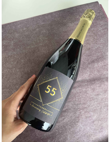 BOTTIGLIA VINO PERSONALIZZATA FRANCIACORTA BRUT SATEN 2020 COLA BATTISTA
