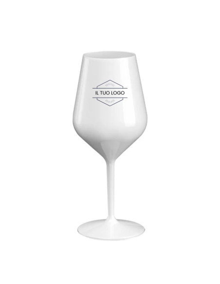 CALICE VINO TRITAN BIANCO PERSONALIZZATO