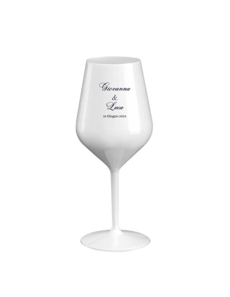 CALICE VINO TRITAN BIANCO PERSONALIZZATO